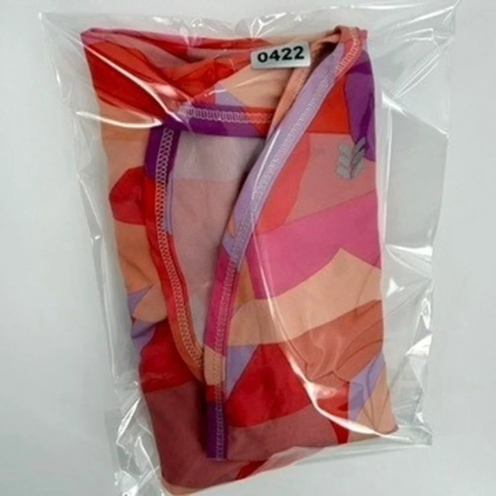 All in Motion Girls Pink Geometric Running Shorts Size L 10/12 Activewear